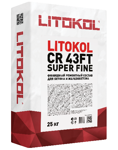 CR43FT Super Fine, 25 кг, Финишный тиксотропный ремонтный состав, Litokol